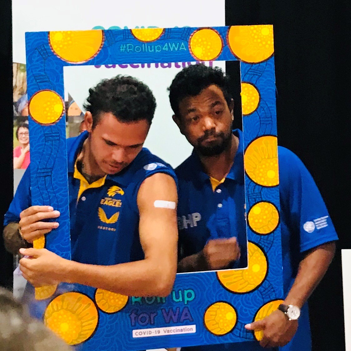 West Coast Eagles spread awareness on the importance of getting vaccinated